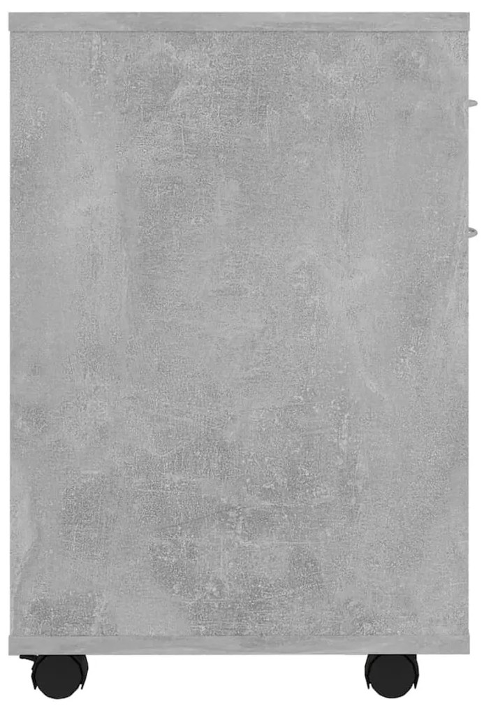 Móvel com rodas 45x38x54 cm derivados madeira cinzento-cimento