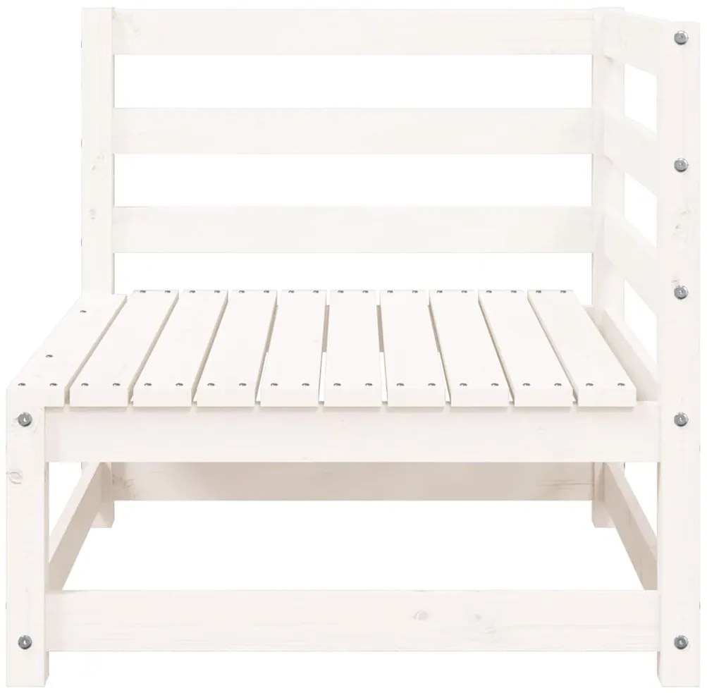 Sofá de jardim 2 lugares pinho maciço branco