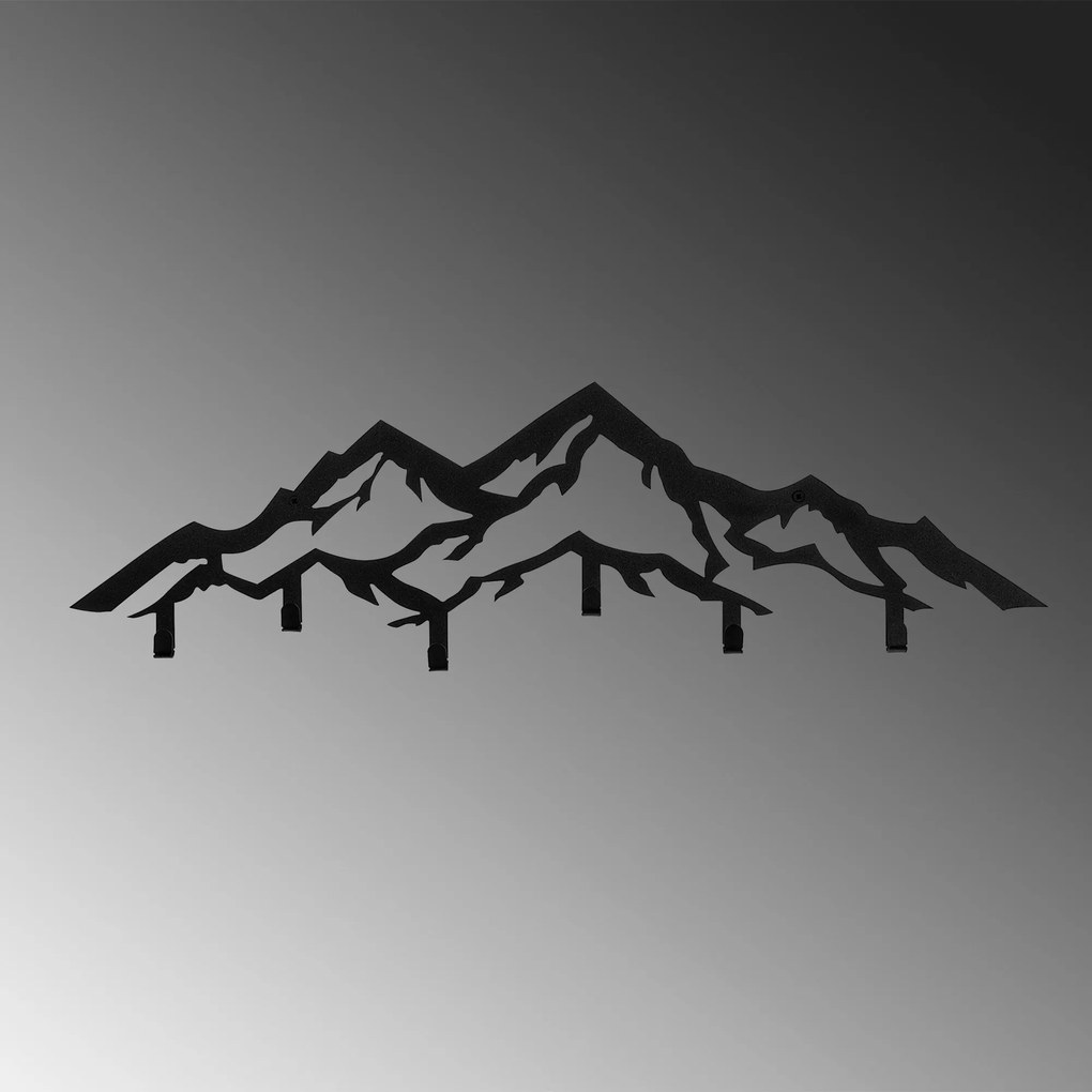 Cabide de Parede Metálico Dag – Preto – 80 x 4 x 25 cm