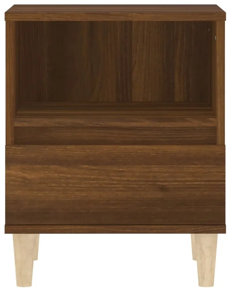 Mesas de cabeceira 2 pcs 40x35x50 cm cor carvalho castanho