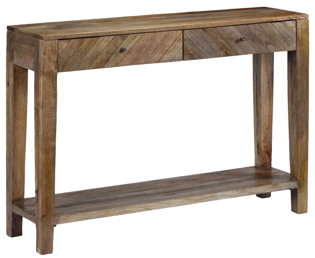 vidaXL Mesa consola em madeira de mangueira maciça 118x30x80 cm