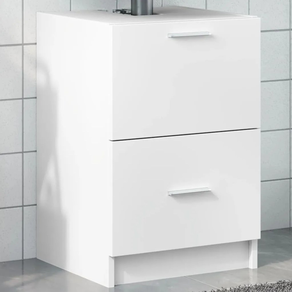 vidaXL Armário de lavatório 40x37x59 cm derivados de madeira branco