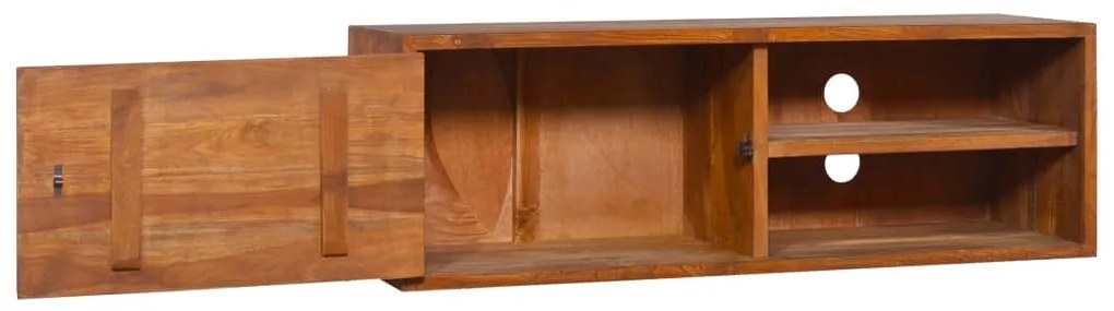 Armário de parede para TV 180x30x30 cm madeira de teca maciça