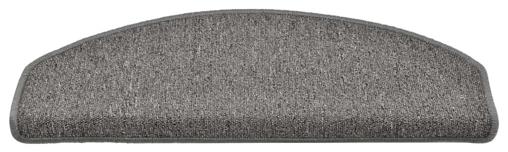 Tapetes de escada 30 pcs 65x24x4 cm cinzento-escuro