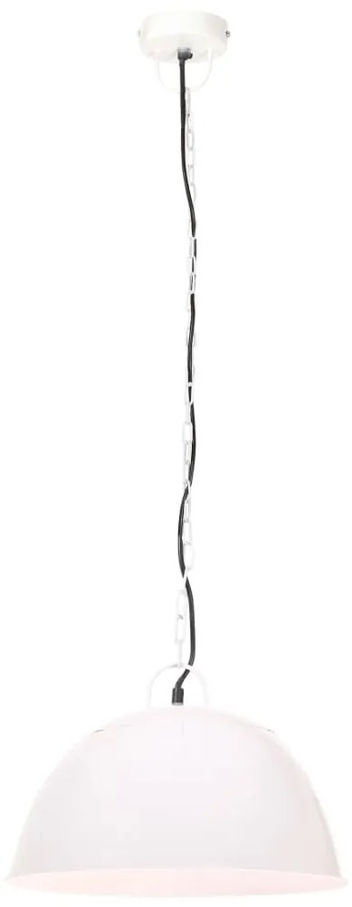 Candeeiro suspenso vintage indust. redondo 25 W 41 cm E27 branco