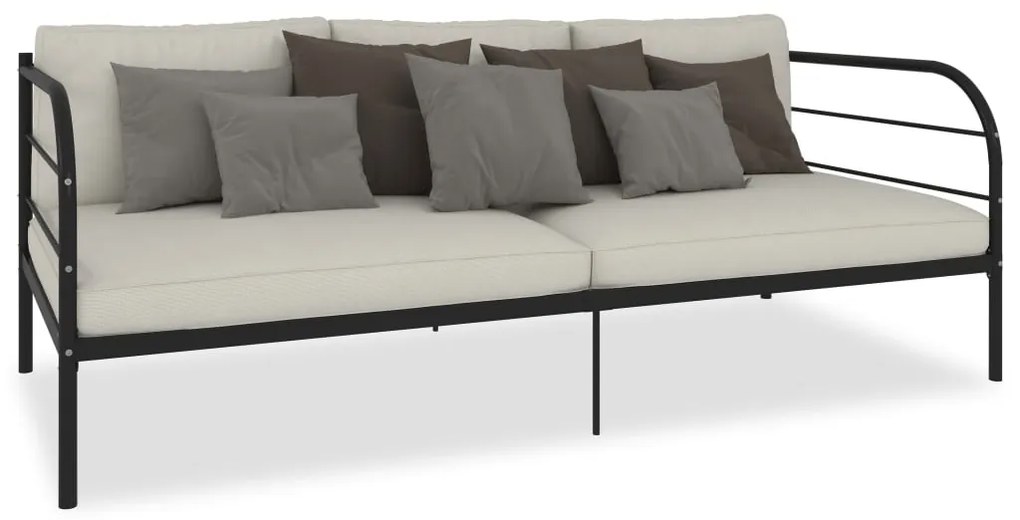 Estrutura sofá-cama 90x200 cm metal preto