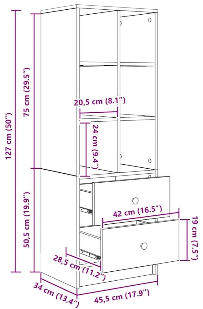Estante Cinza de Concreto Cinza de Concreto Concreto Médio
