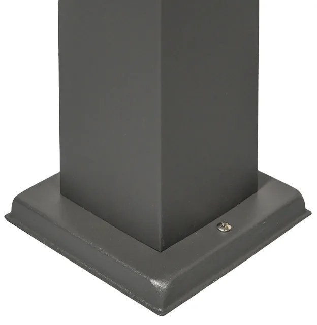 Candeeiro de exterior moderno 45cm cinzento escuro com opalino IP44 - Malios Design,Moderno