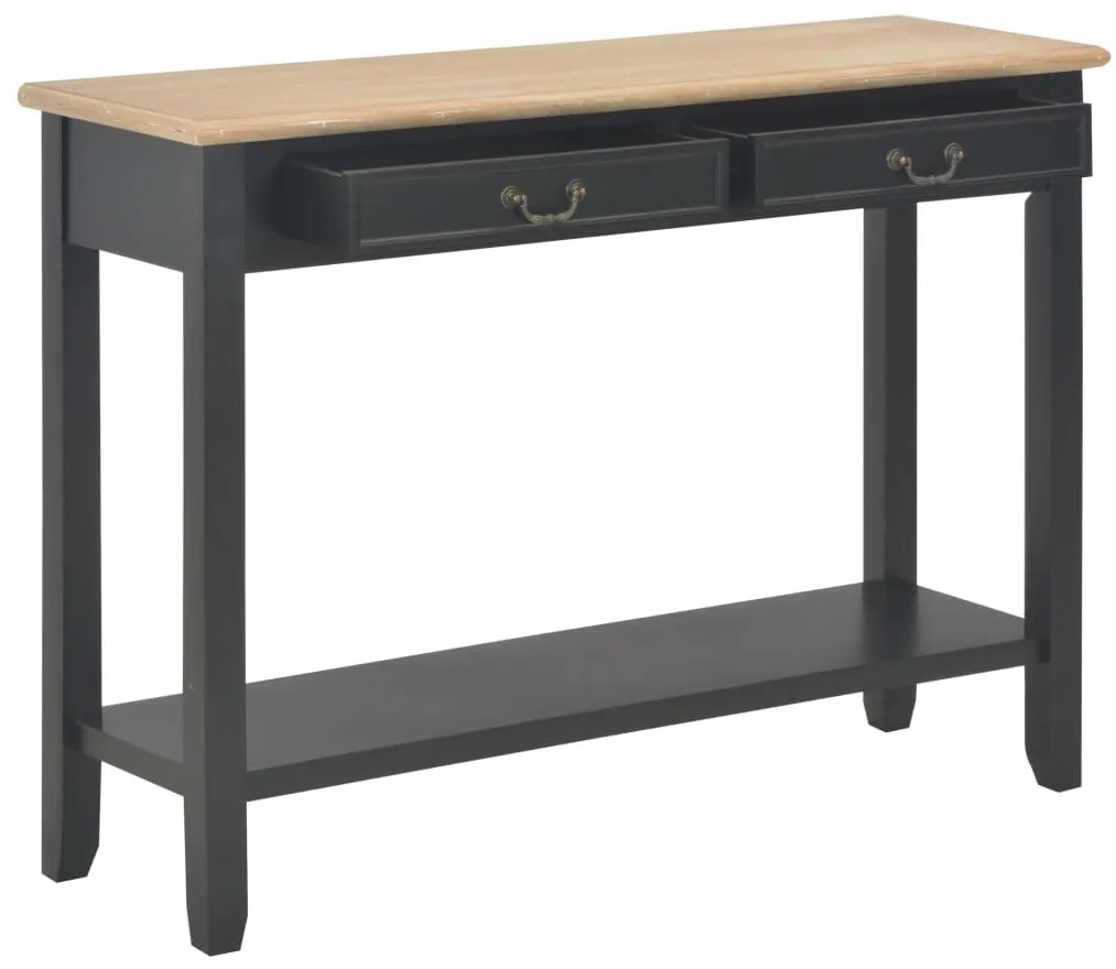 Mesa consola 110x35x80 cm madeira preto