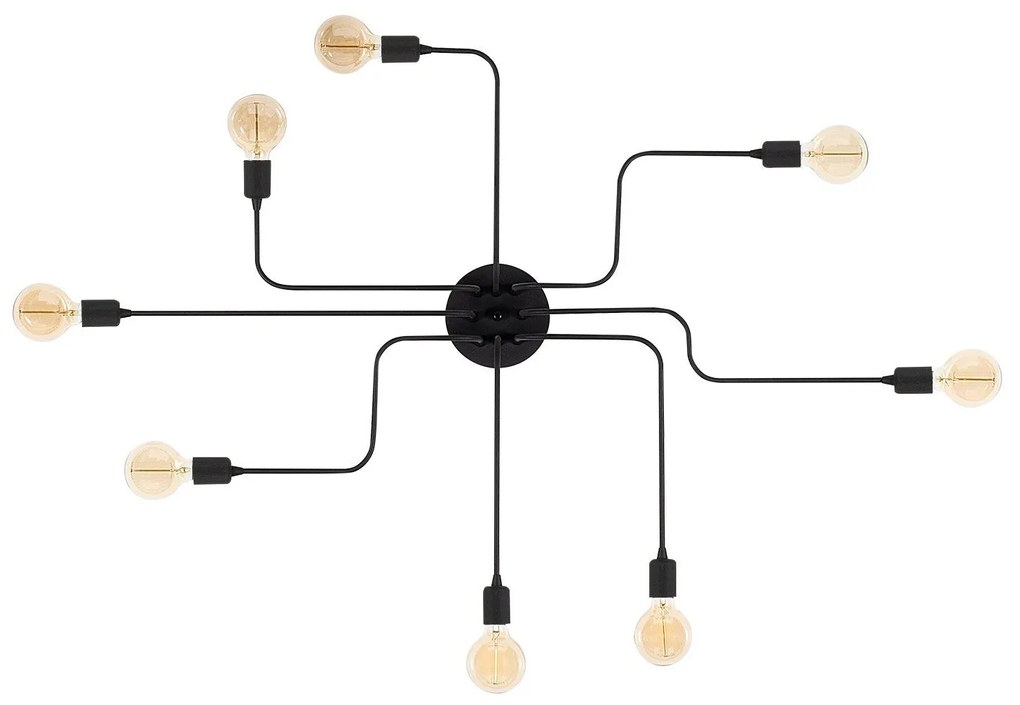 Candeeiro de Teto Truva – Preto – 140 cm