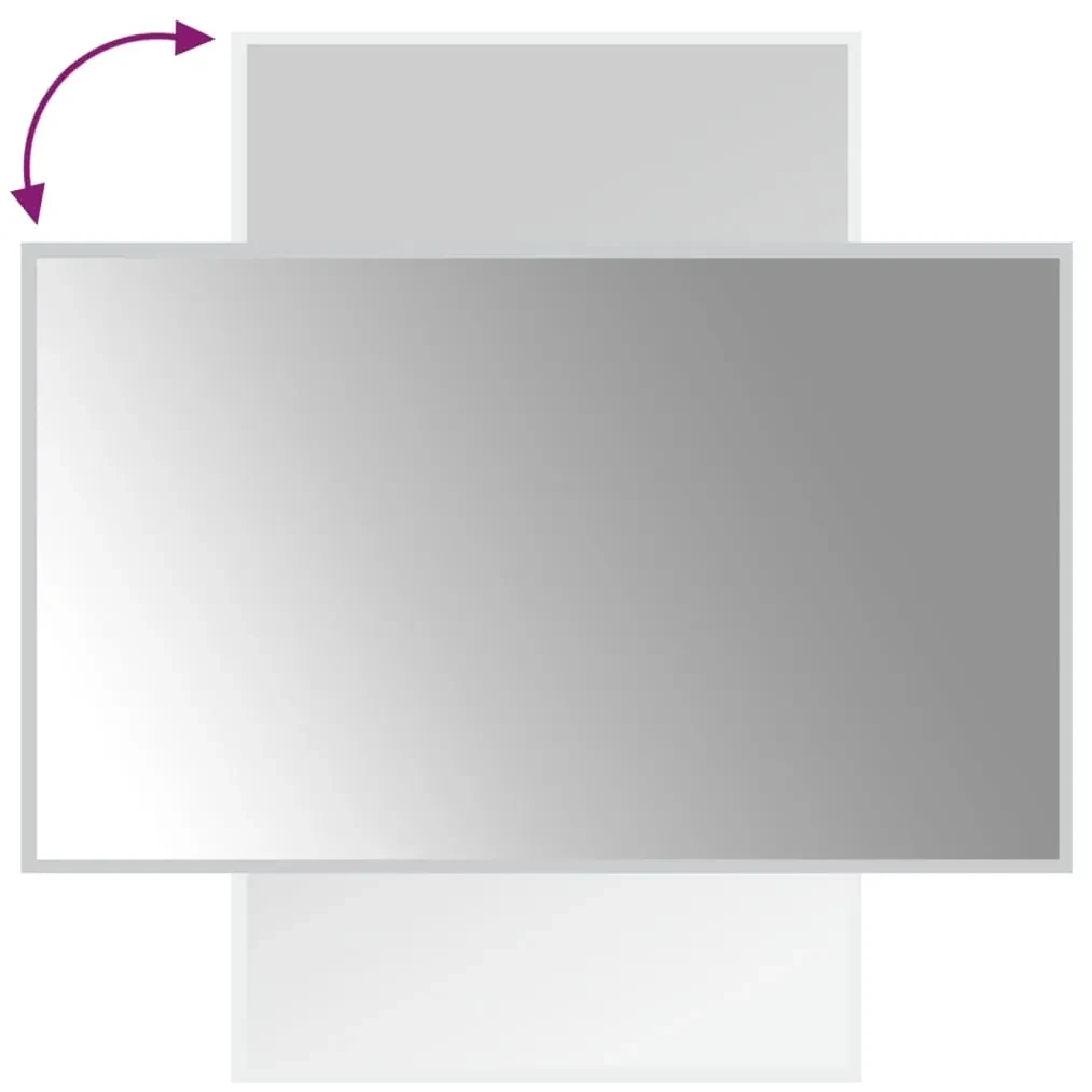 Homcom Espelho de Maquilhagem Espelho de Mesa com 12 Luzes led 3  Temperaturas de Cores Ecrã Tátil Ajustável 32,8x11x47,4cm Branco