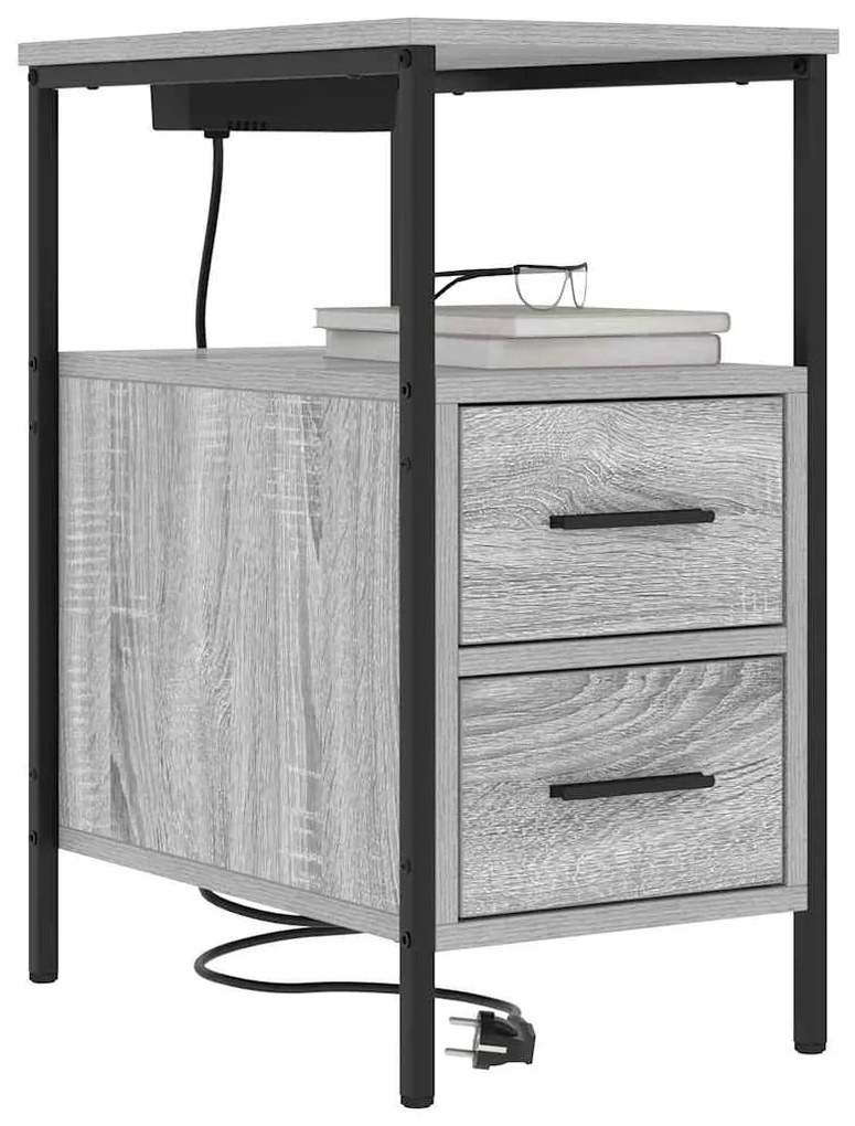 Armários de Canto 2 pcs Sonoma cinzento 30 x 48 x 61 cm