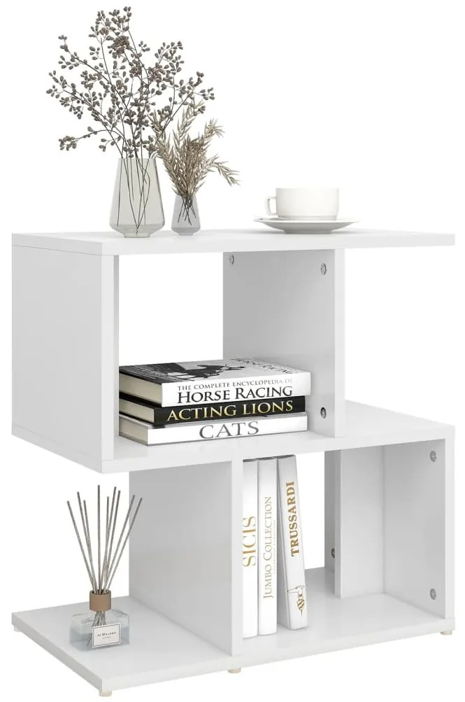 Mesa de cabeceira 50x30x51,5 cm derivados de madeira branco