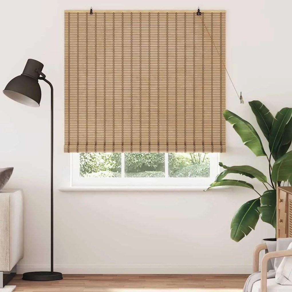 Persianas e Sombras para Janela Marrom Claro 150 x 160 cm Bambu