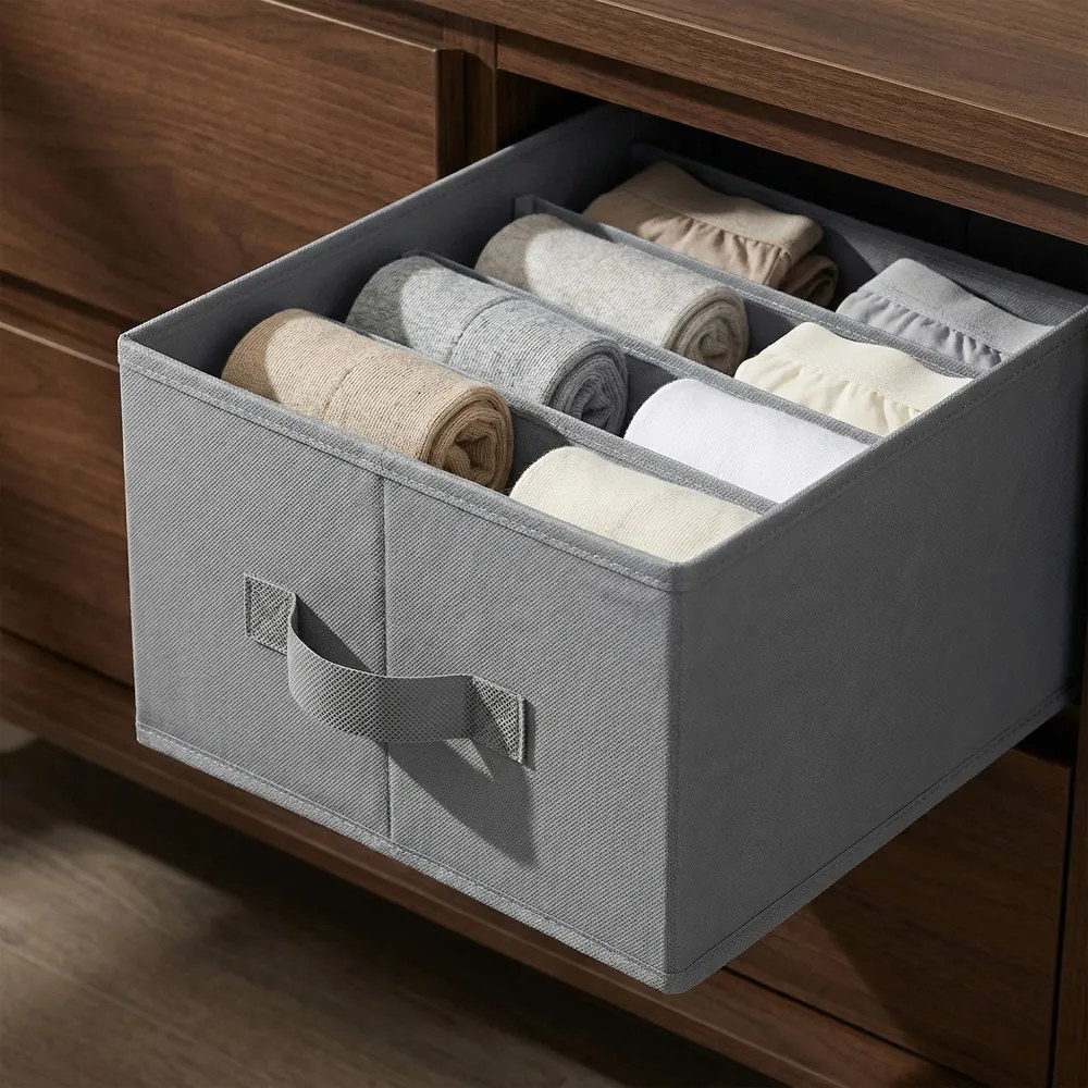 Organizador para guarda roupa, conjunto de 2 unidades 42 x 30 x 17 cm cinzento