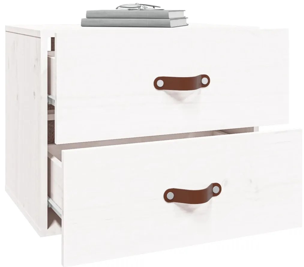 Mesa de cabeceira de parede 50x36x40 cm branco