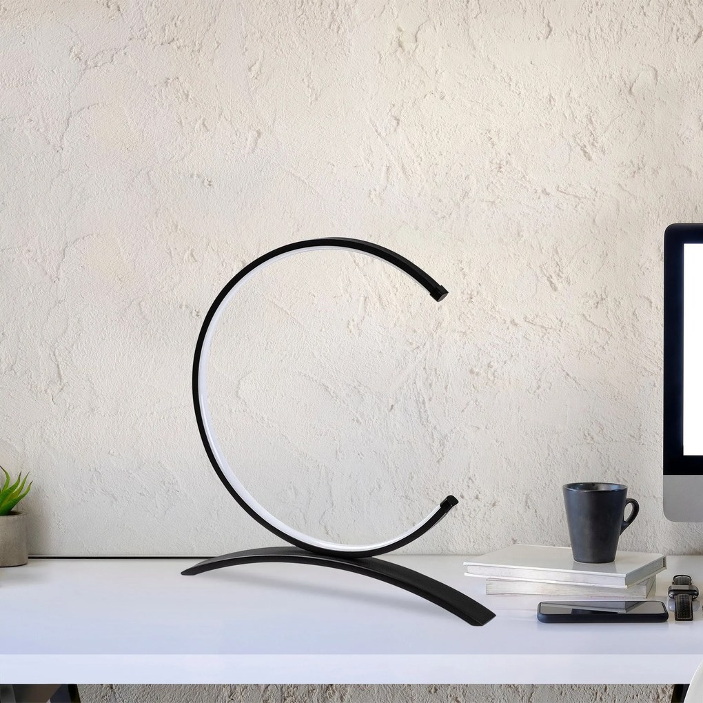 Candeeiro de Mesa Moon – Preto – 35 x 34 x 4 cm