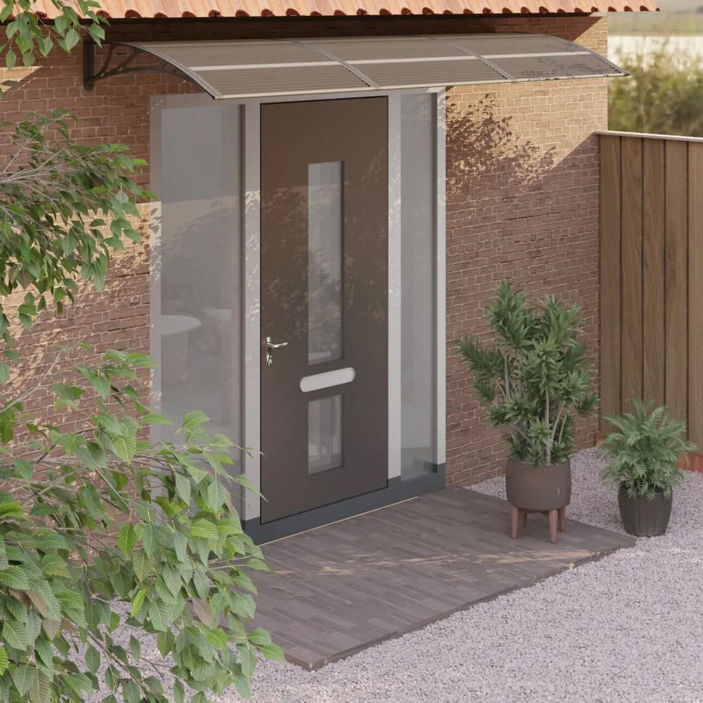 153575 vidaXL Toldo de porta 300x100 cm policarbonato preto