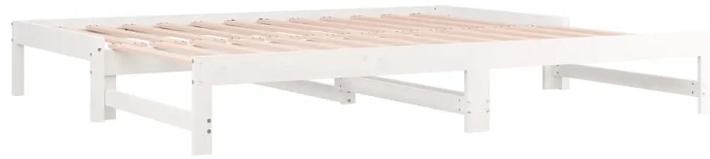 Sofá-cama de puxar 2x(90x200) cm pinho maciço branco