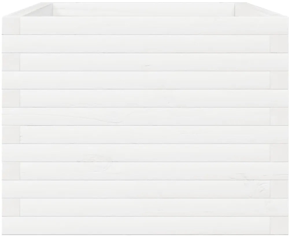 Vaso/floreira de jardim 110x60x49,5 cm pinho maciço branco