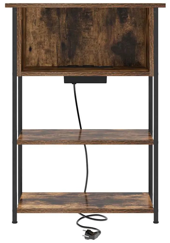 Armário de Cabeceira Carvalho fumado 55 x 31 x 76 cm