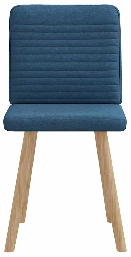 Cadeiras de jantar 2 pcs tecido azul