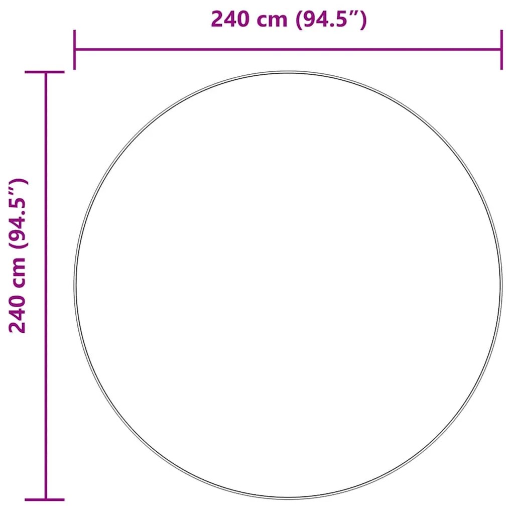 Tapete shaggy de pelo alto NAVARRA 240x240 cm poliéster creme