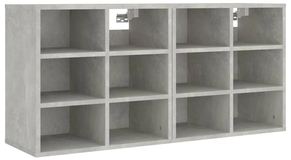 Sapateira 2 pcs 52,5x30x50 cm Concreto Cinza