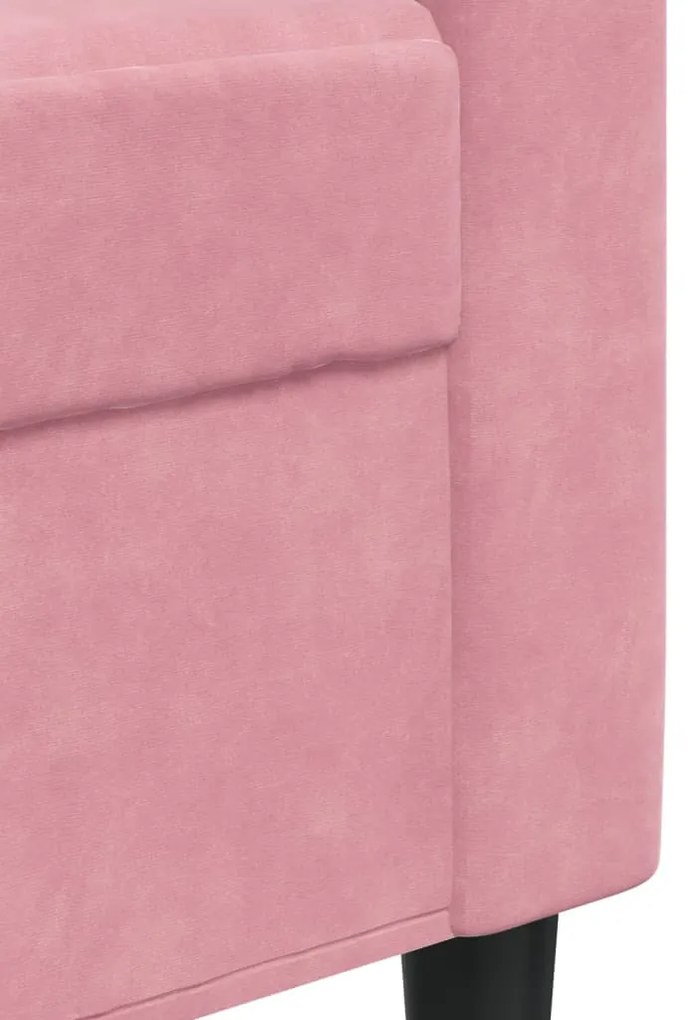 Poltrona 60 cm veludo rosa