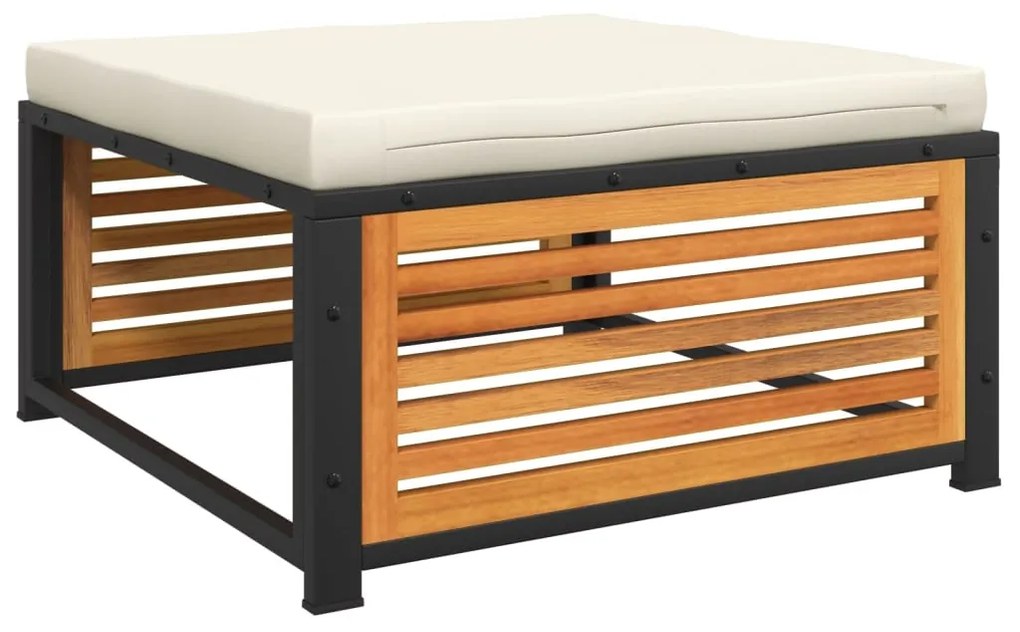 Banco de jardim com almofadão 68x68x30 cm acácia maciça