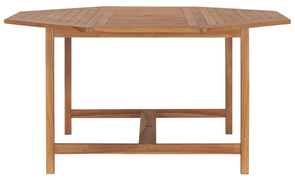 Mesa de jardim 150x150x75 cm madeira de teca maciça