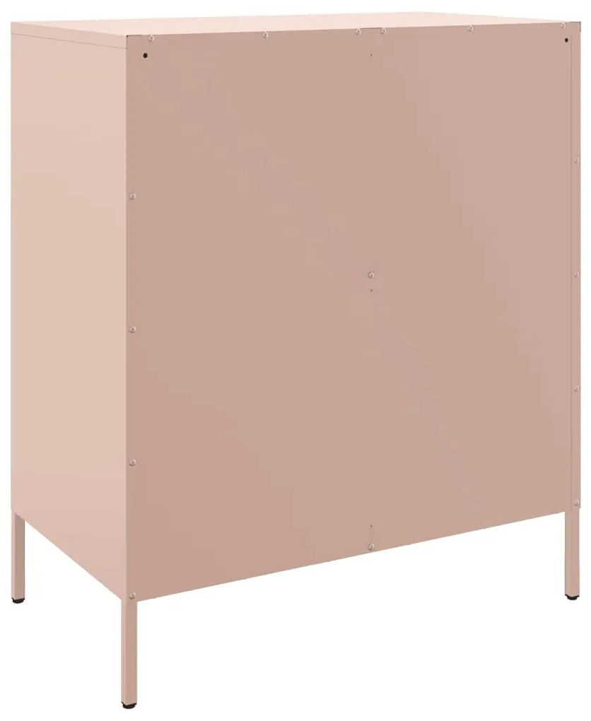 Aparador 68x39x79 cm aço rosa