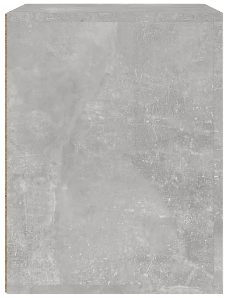 Mesa de cabeceira de parede 50x36x47 cm cinzento cimento