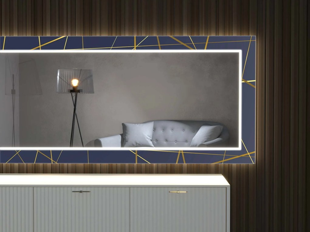 Espelho LED com decoração D3
