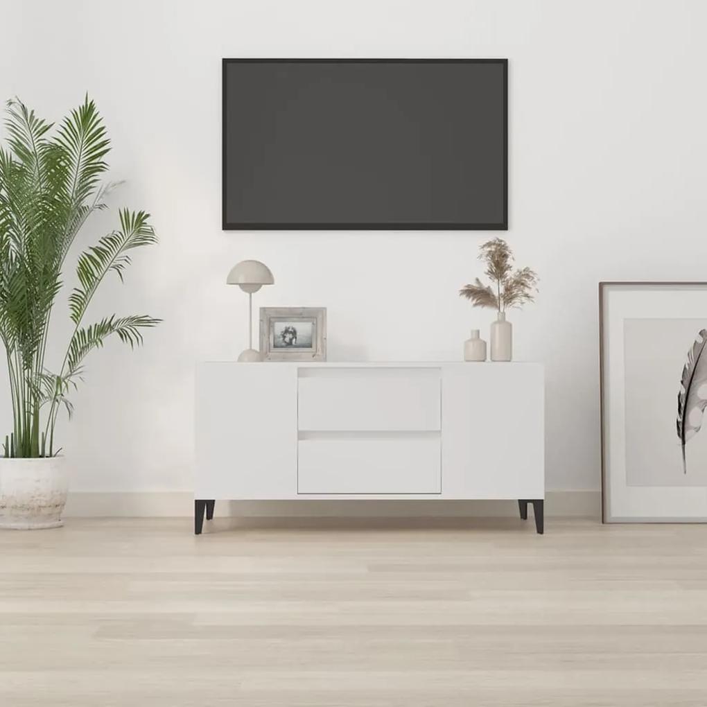 Móvel de TV 102x44,5x50 cm derivados de madeira branco