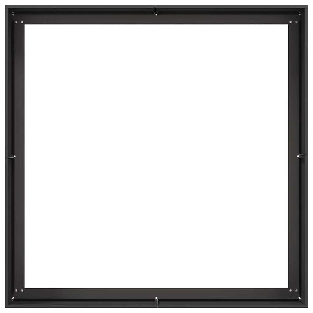 Vaso floreira 100x100x40 cm aço preto