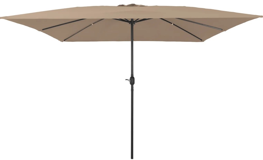 Parasol de Jardim Quadrado vidaXL 295x245 cm Taupe