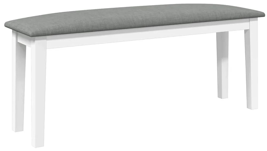 Banco 110 cm madeira seringueira maciça branco