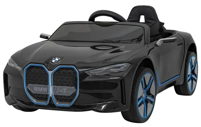 Carro elétrico para Crianças BMW I4 12V, Rodas Espuma EVA, Assento couro ecológico Preto