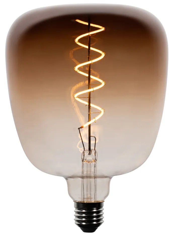 Lâmpadas LED E27 reguláveis G140 castanhas 4,9W 110 lm 1800K