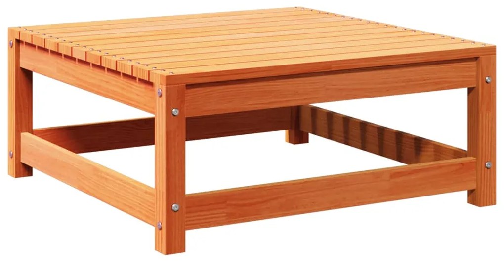 6 pcs conj. sofás jardim almofadões pinho maciço castanho cera