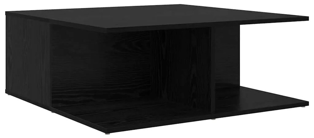 Mesa de centro com gaveta com armazenamento Carvalho preto 80 x 80 x 3