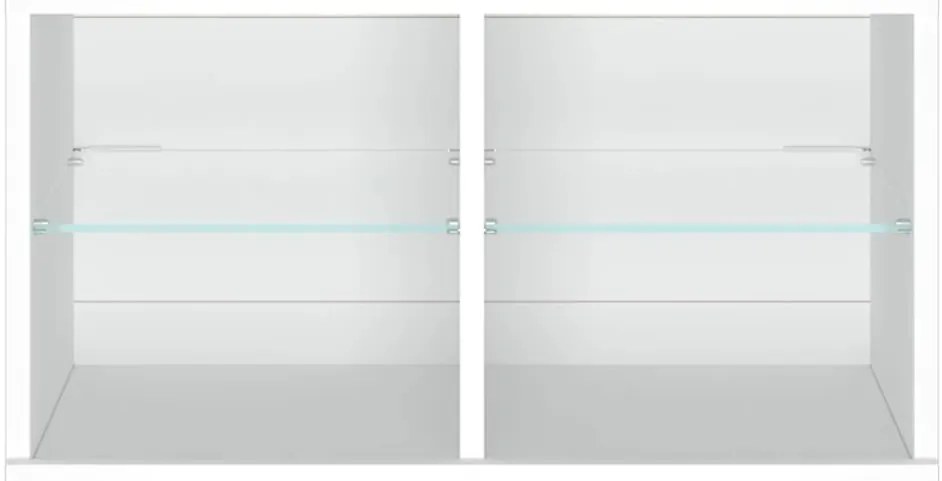 Móvel de parede para TV com luzes LED 58,5x30x60,5 cm branco