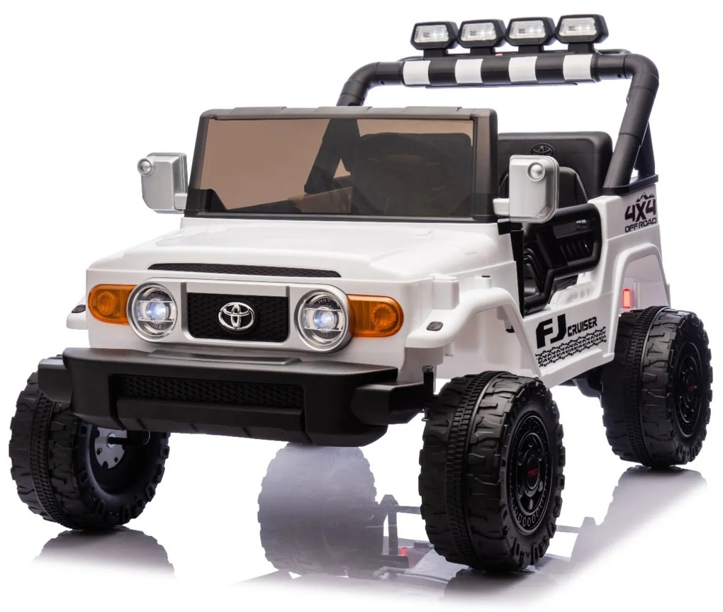 Carro elétrico para crianças Toyota FJ Cruiser XXL 24V 4x4, licença oficial (dois lugares), bateria de lítio portátil, chassis alto, suspensão traseir