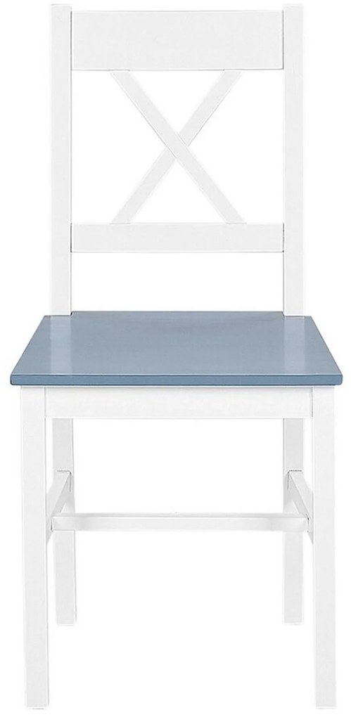 Conjunto de jantar em madeira branca/cinzenta 120 x 75 cm MOANA Beliani