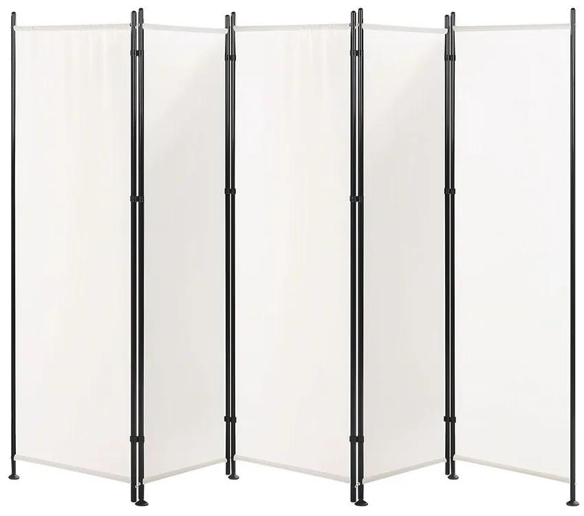 Biombo com 5 painéis 270 x 170 cm branco NARNI Beliani