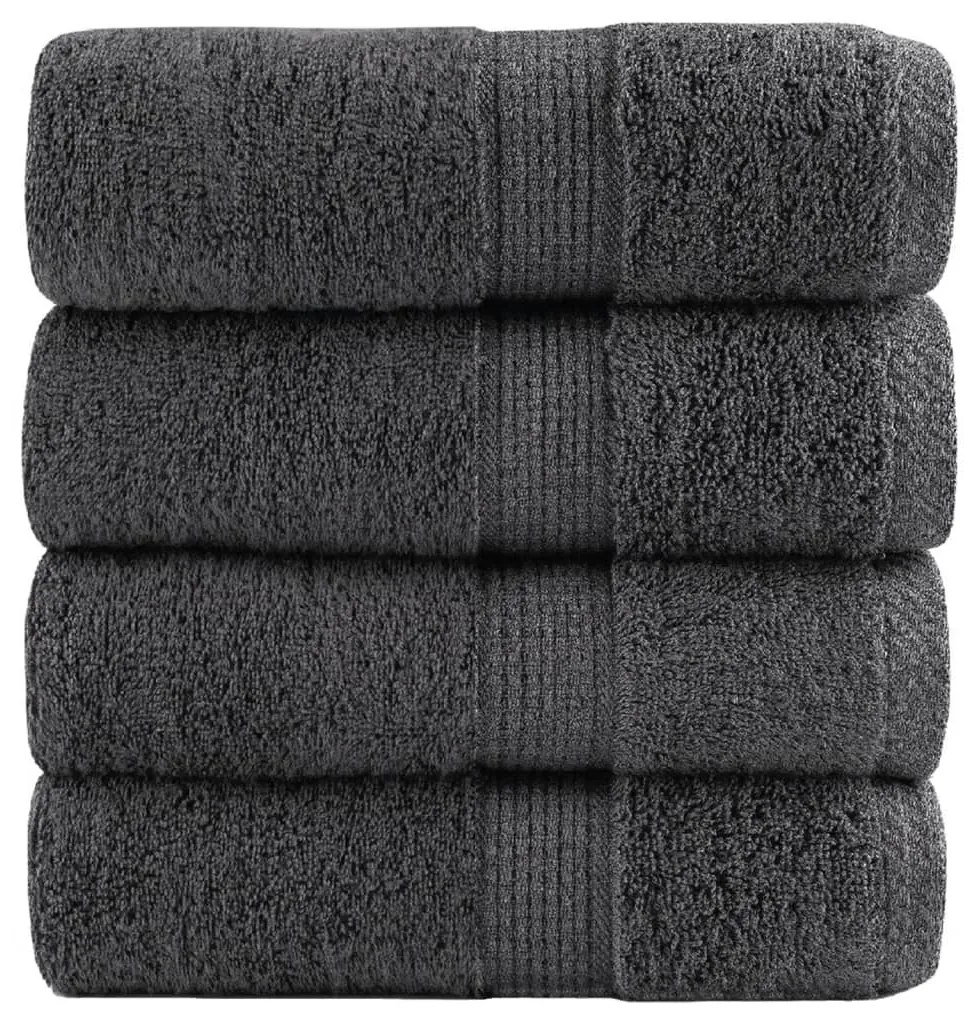 Toalhas de mãos premium SOLUND 4 pcs 30x30cm 600g/m2 antracite