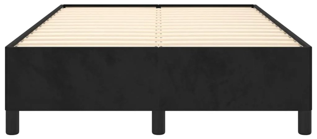Estrutura de cama sem colchão 120x190 cm Veludo preto