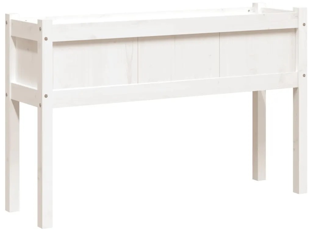 Vasos/floreiras de jardim com pernas 2 pcs pinho maciço branco
