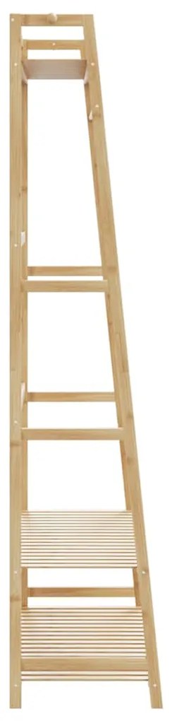 Roupeiro com prateleiras 110x40x180 cm bambu